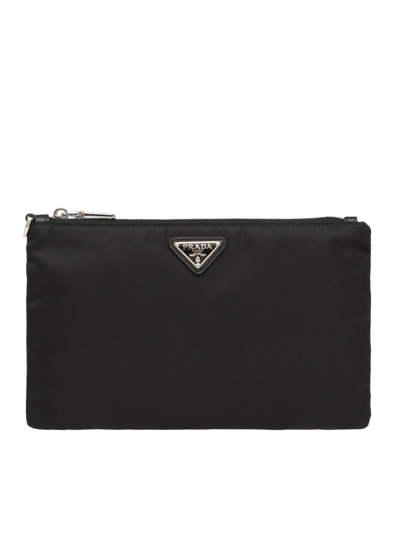 POUCH IN RE-NYLON E SAFFIANO