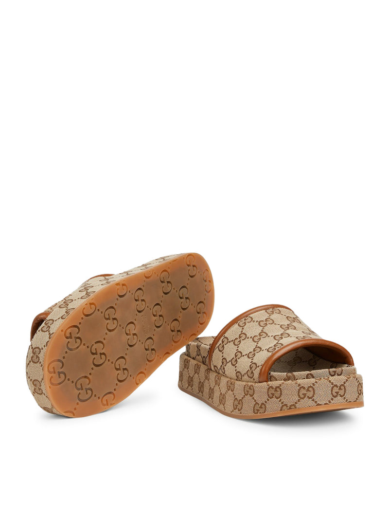 SANDALO DONNA CON PLATEAU E GG