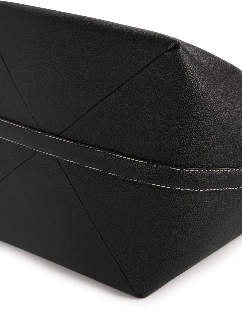 BORSA TOTE BELTED IN PELLE DI VITELLO MARTELLATA