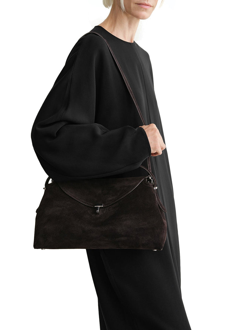 BORSA A MANO T-LOCK IN SUEDE