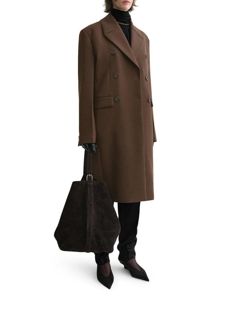 BORSA TOTE BELTED IN CAMOSCIO