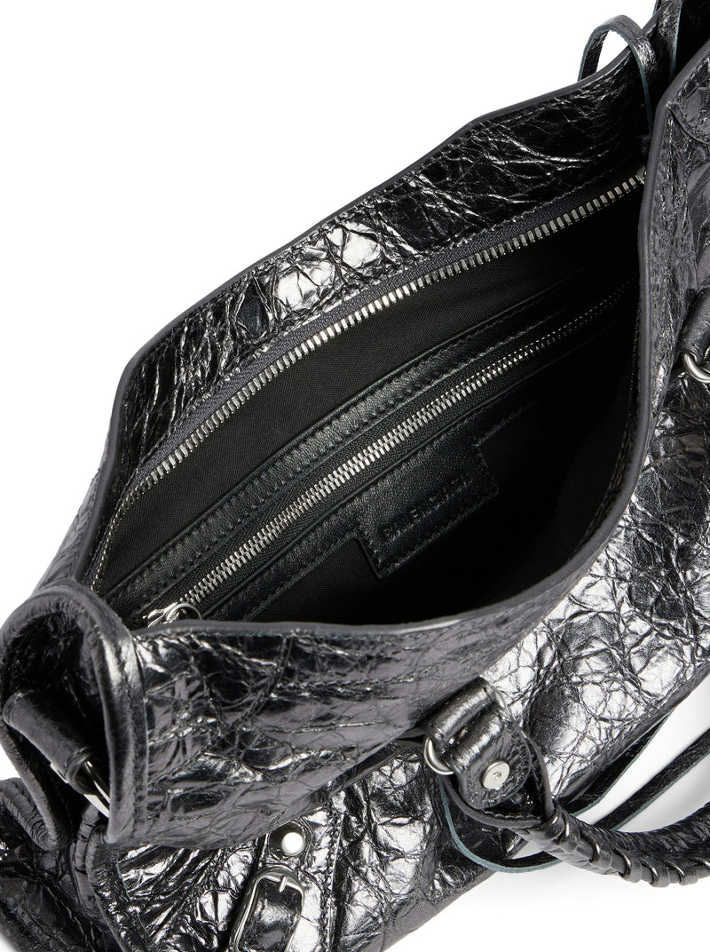 BORSA LE CITY PICCOLA METALLIZZATA DA DONNA IN GRIGIO ACCIAIO