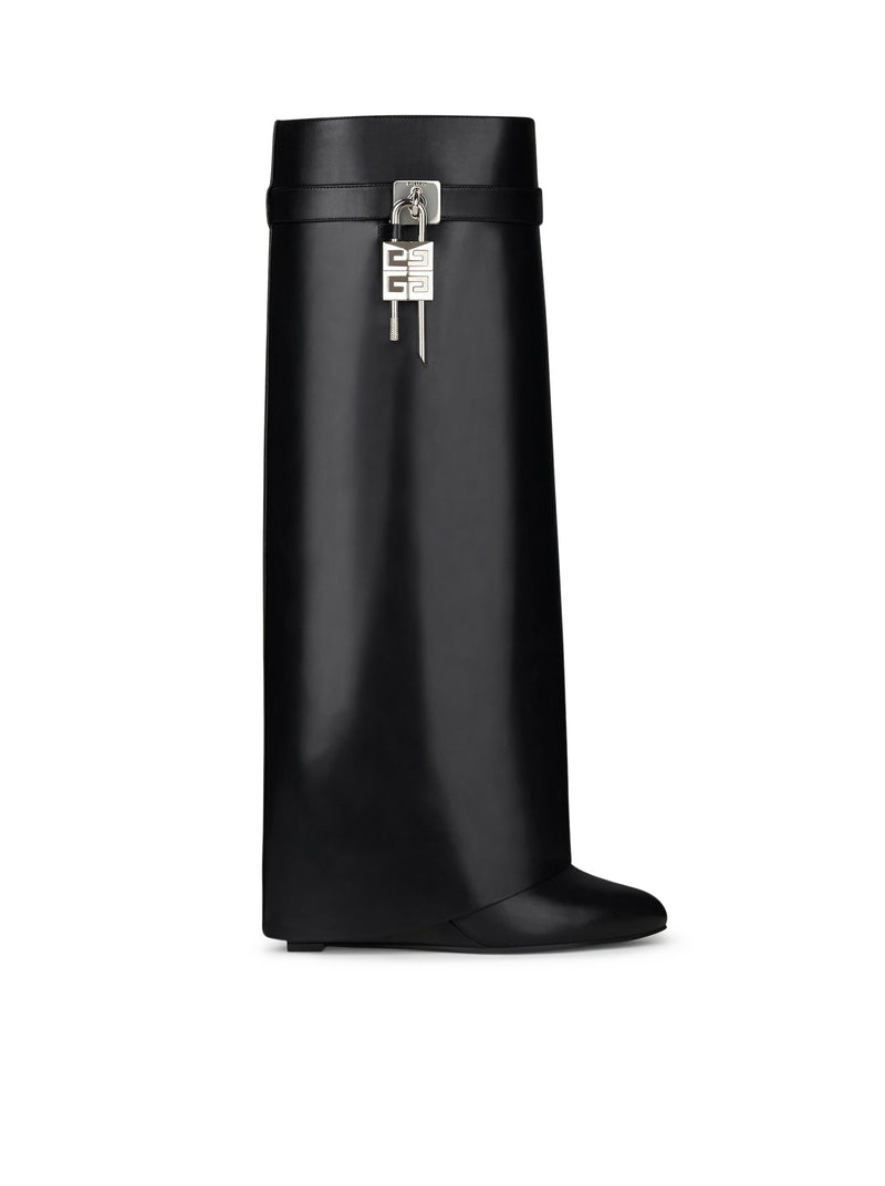 STIVALI SHARK LOCK IN PELLE A CALZATA LARGA