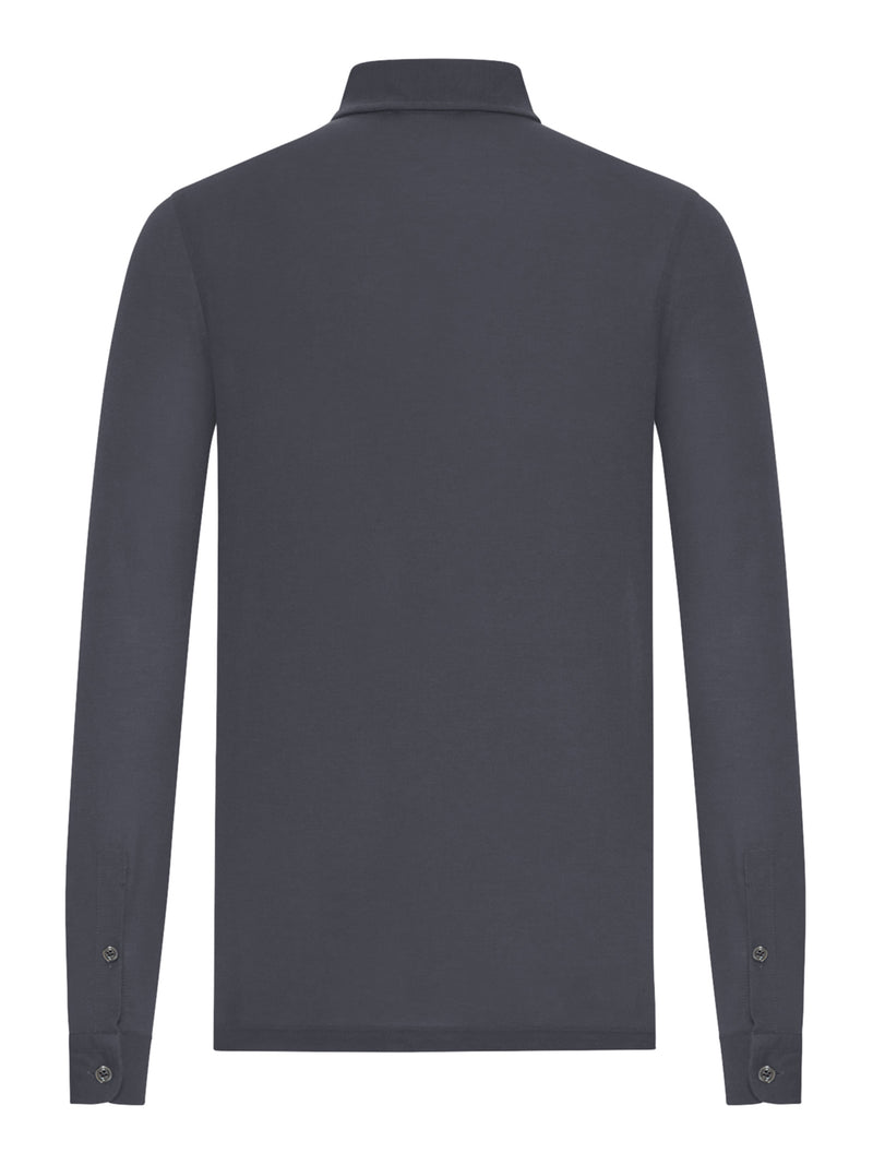 POLO A MANICA LUNGA IN COTONE PIQUET