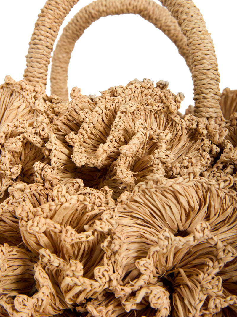 BORSA CORALLO IN RAFIA