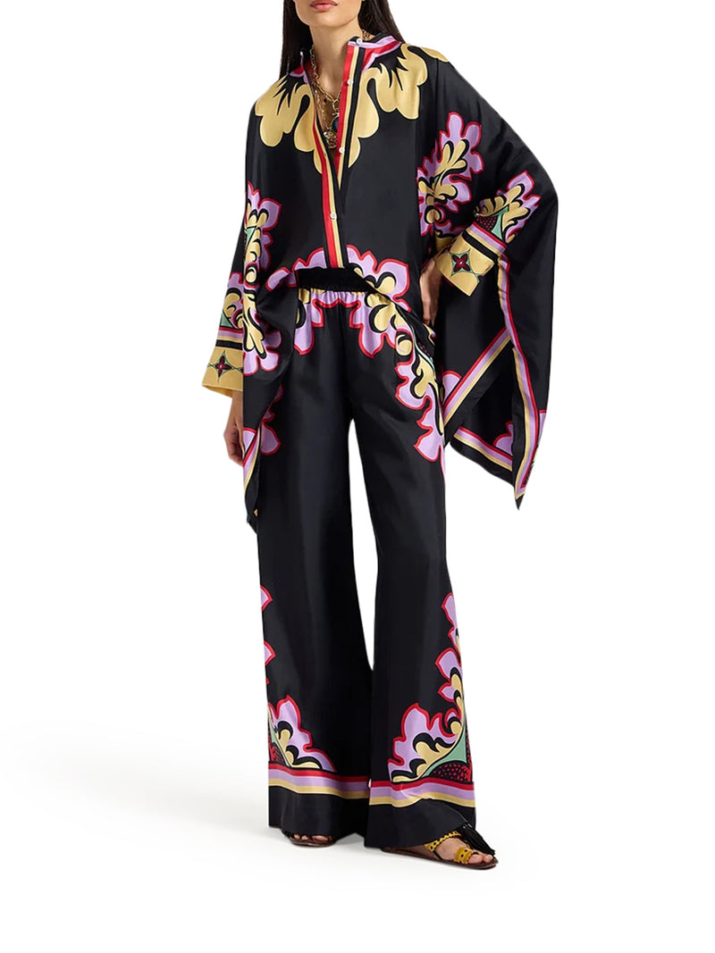 PANTALONE PALAZZO IN SETA