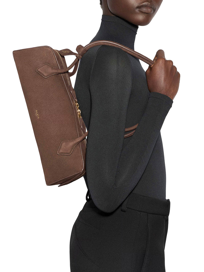 BORSA LE TECKEL MEDIA IN PELLE DI VITELLO NABUK