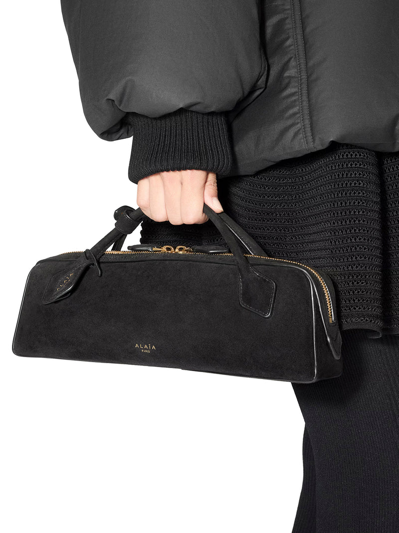 POCHETTE LE TECKEL IN PELLE DI CAPRA SCAMOSCIATA