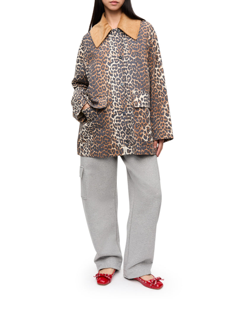 GIACCA MIDI IN TELA CON STAMPA