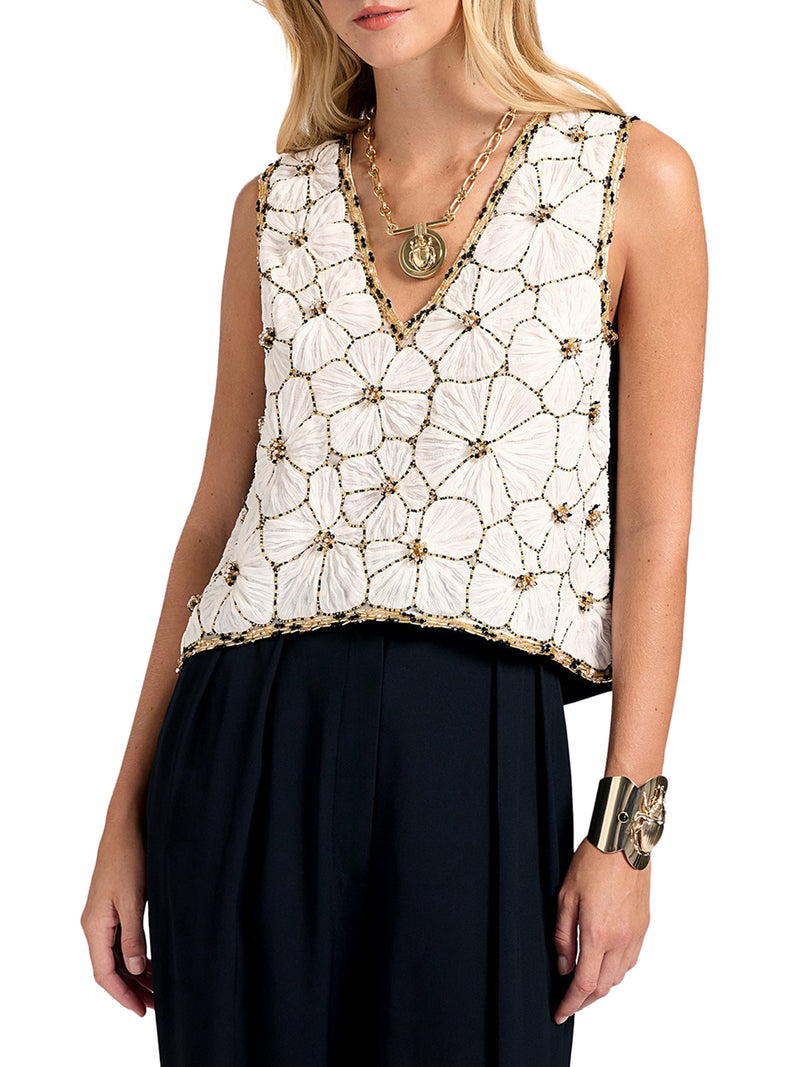 TOP SCALA CON SCOLLO A V