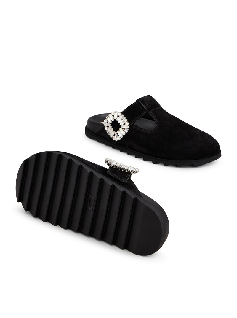 MULES SLIDY VIV` IN PELLE SCAMOSCIATA