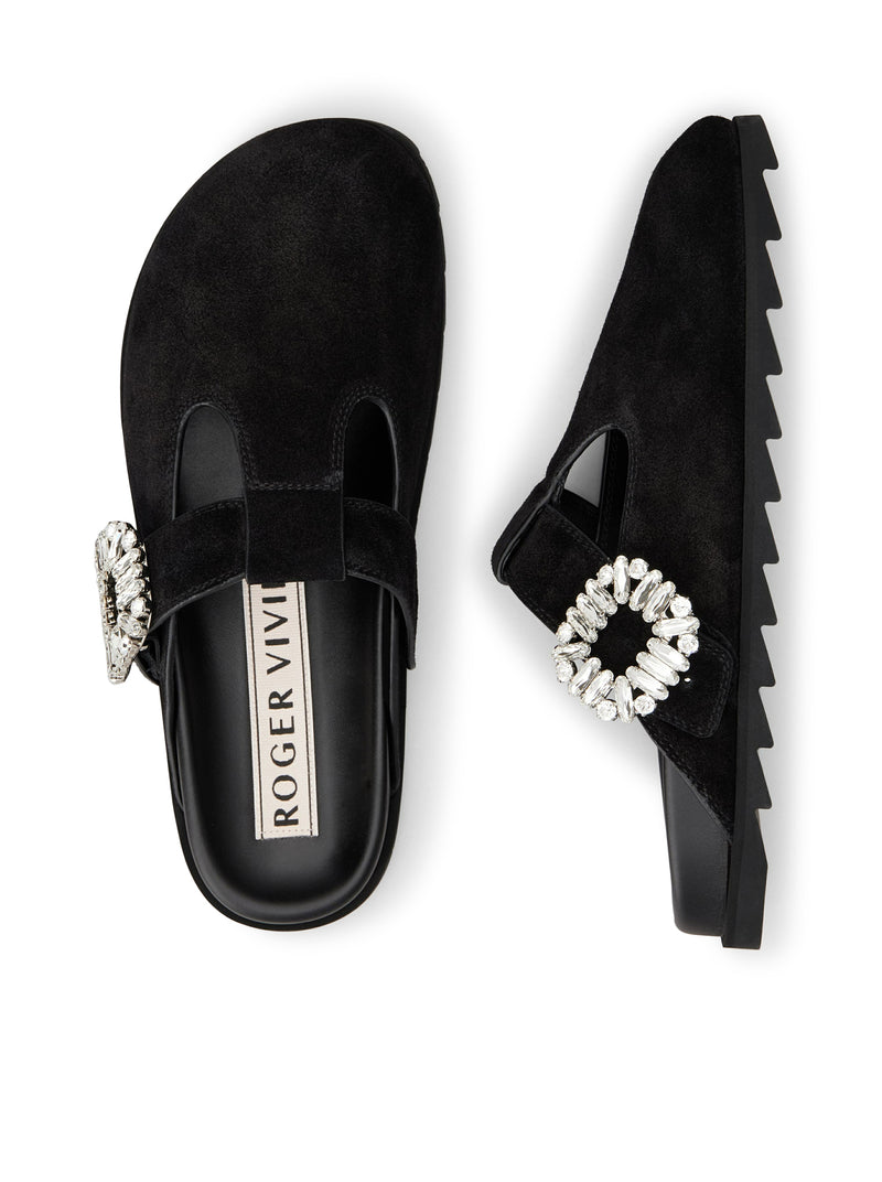 MULES SLIDY VIV` IN PELLE SCAMOSCIATA