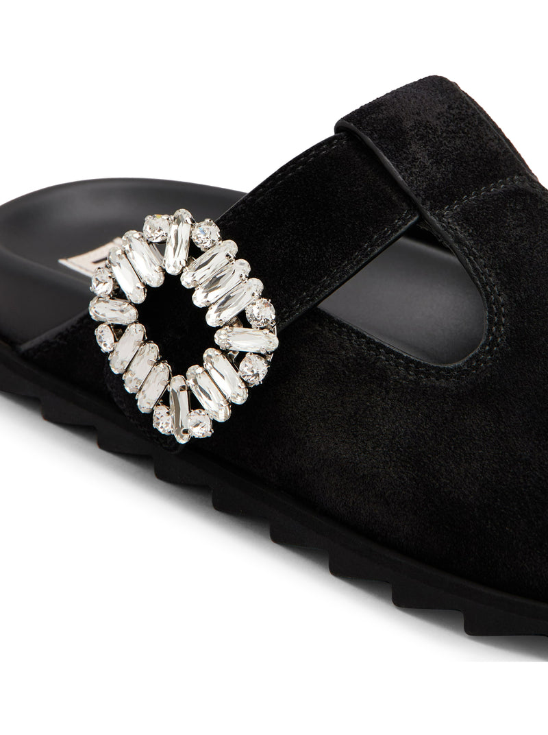 MULES SLIDY VIV` IN PELLE SCAMOSCIATA