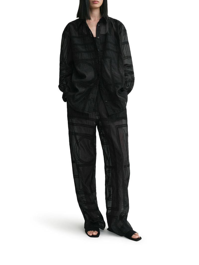 CAMICIA IN SETA CON MONOGRAM