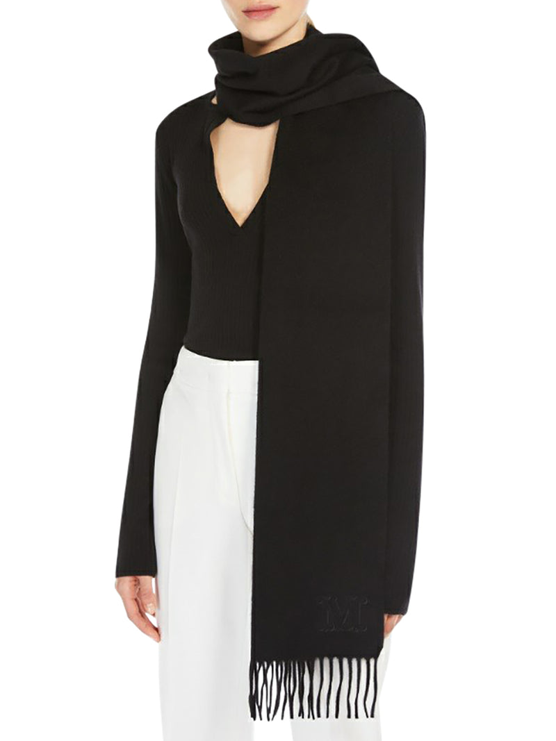 STOLA IN CASHMERE CON RICAMO MONOGRAM