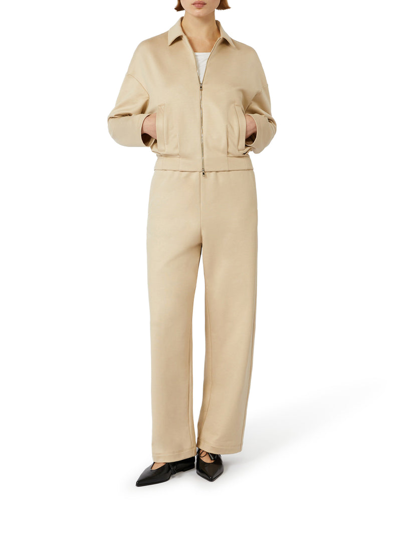 PANTALONE IN FELPA DI SETA E COTONE