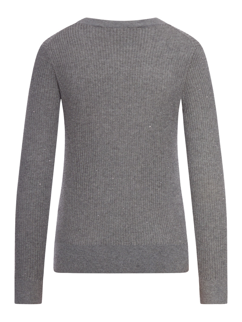 MAGLIONE IN LANA E SETA CON PAILLETTES