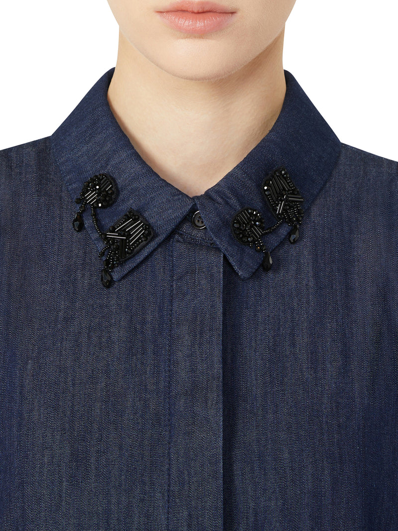 ABITO SMANICATO IN DENIM