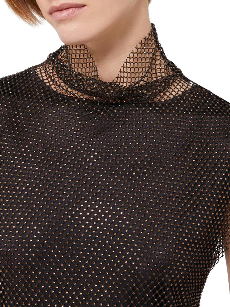 ABITO SMANICATO CON STRASS