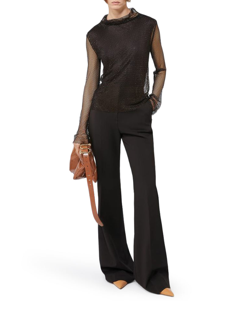 T-SHIRT IN RETE CON STRASS