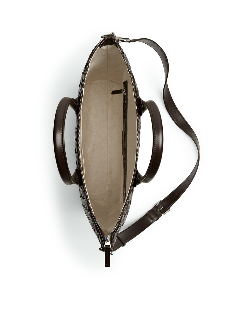 BORSA TOTE INTRECCIATO NORTH-SOUTH CON ZIP