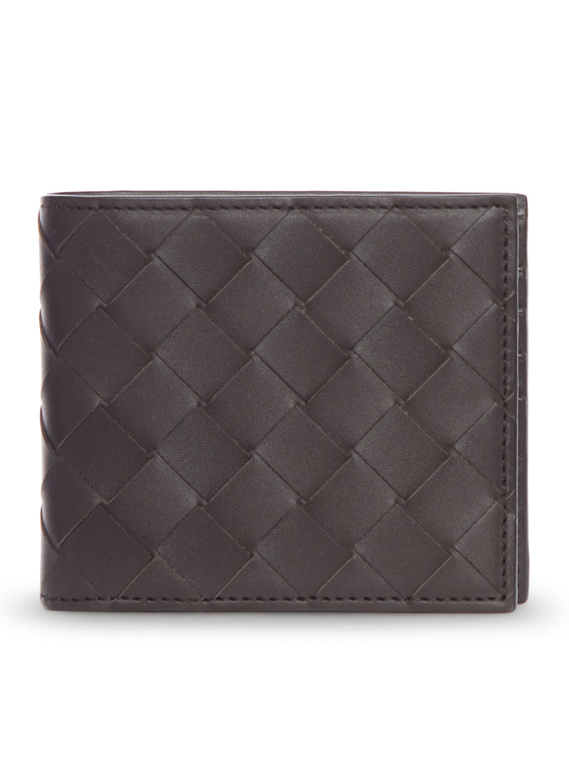 PORTAFOGLIO INTRECCIATO BIFOLD IN PELLE