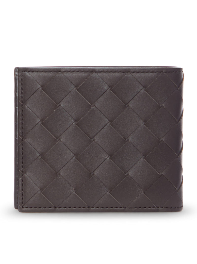PORTAFOGLIO INTRECCIATO BIFOLD IN PELLE