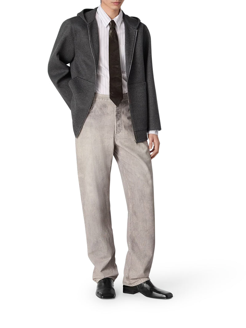 GIACCA CON CAPPUCCIO IN LANA DOUBLE FACE