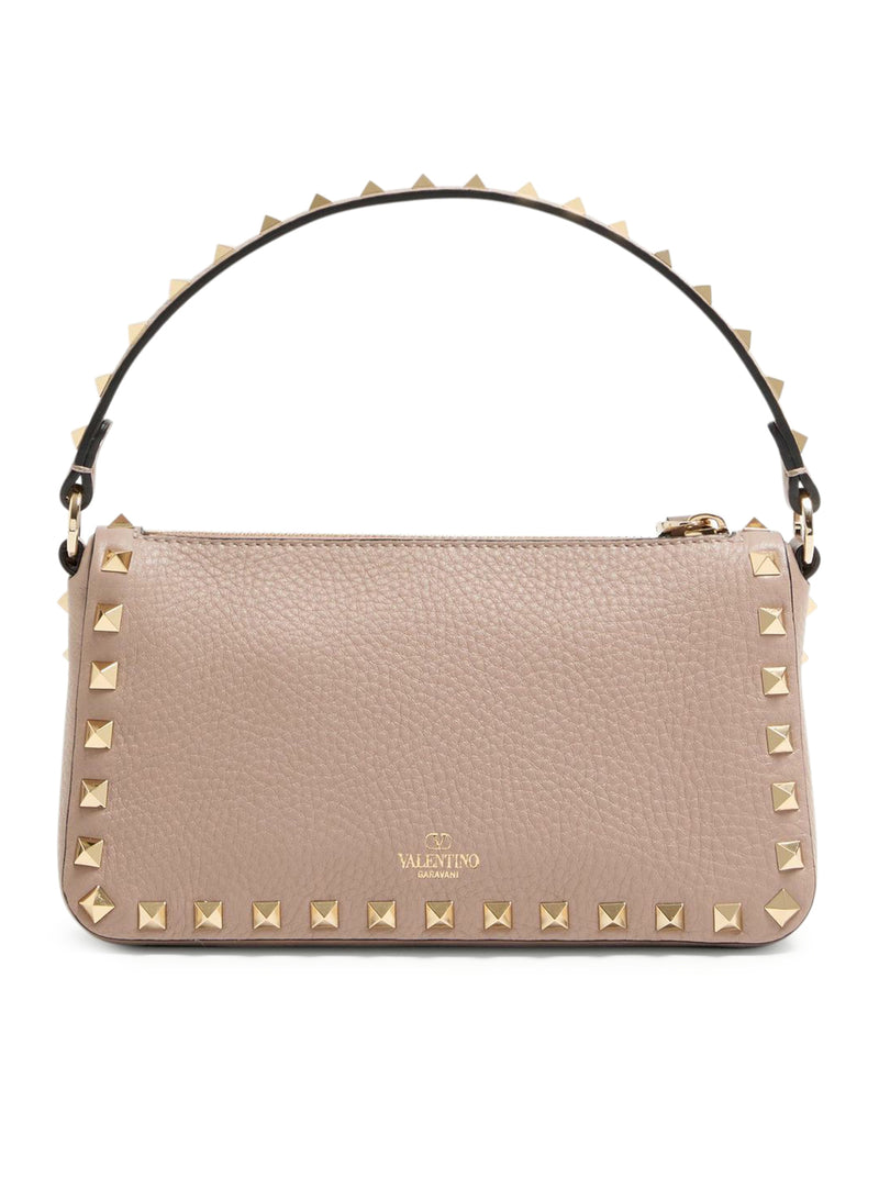 BORSA PICCOLA A TRACOLLA ROCKSTUD IN VITELLO GRANATO