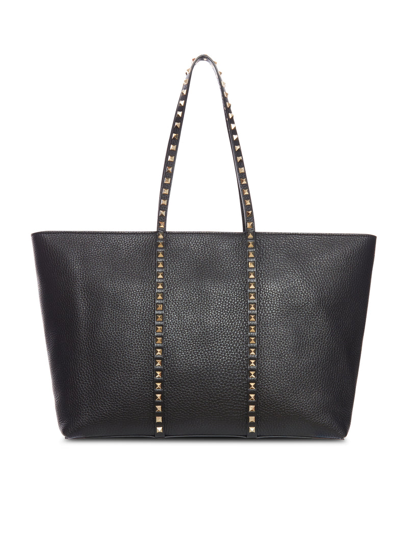 BORSA SHOPPING ROCKSTUD IN VITELLO GRANATO