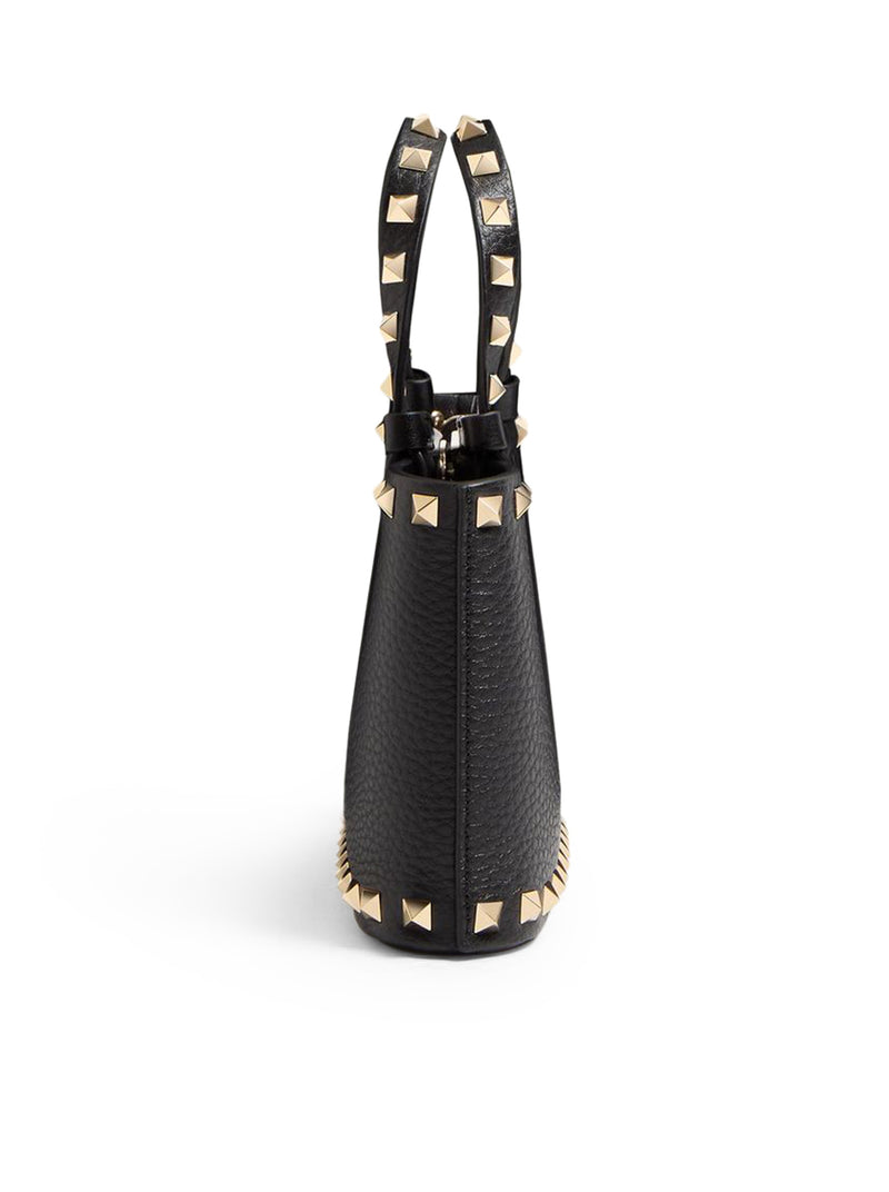 MINI BORSA SHOPPING ROCKSTUD IN VITELLO GRANAT