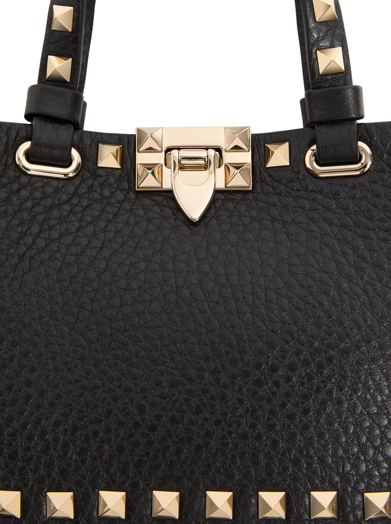 MINI BORSA SHOPPING ROCKSTUD IN VITELLO GRANAT