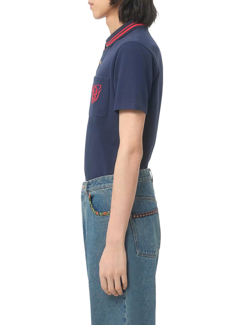 POLO IN PIQUET DI COTONE CON RICAMO VG