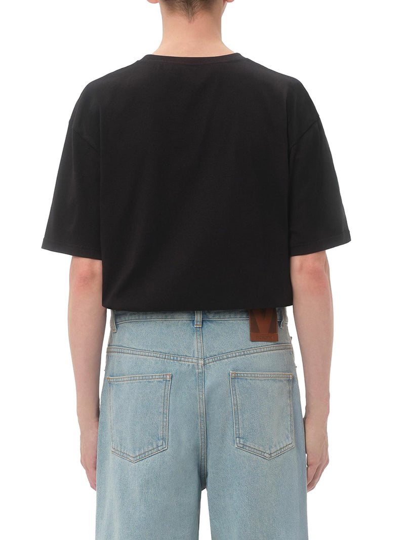 T-SHIRT IN COTONE CON STAMPA CHAT DE LA MAISON