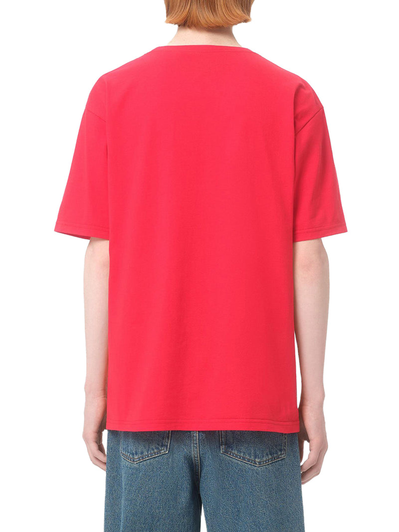 T-SHIRT IN COTONE CON STAMPA CHAT DE LA MAISON