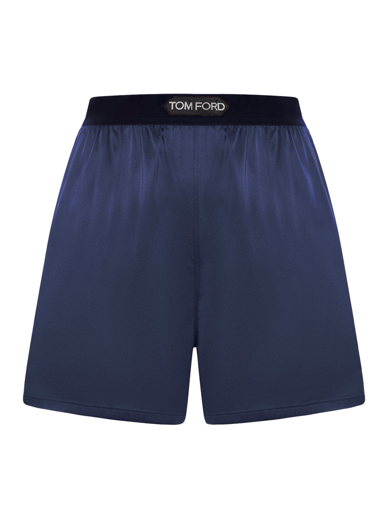 SHORTS IN RASO DI SETA STRETCH