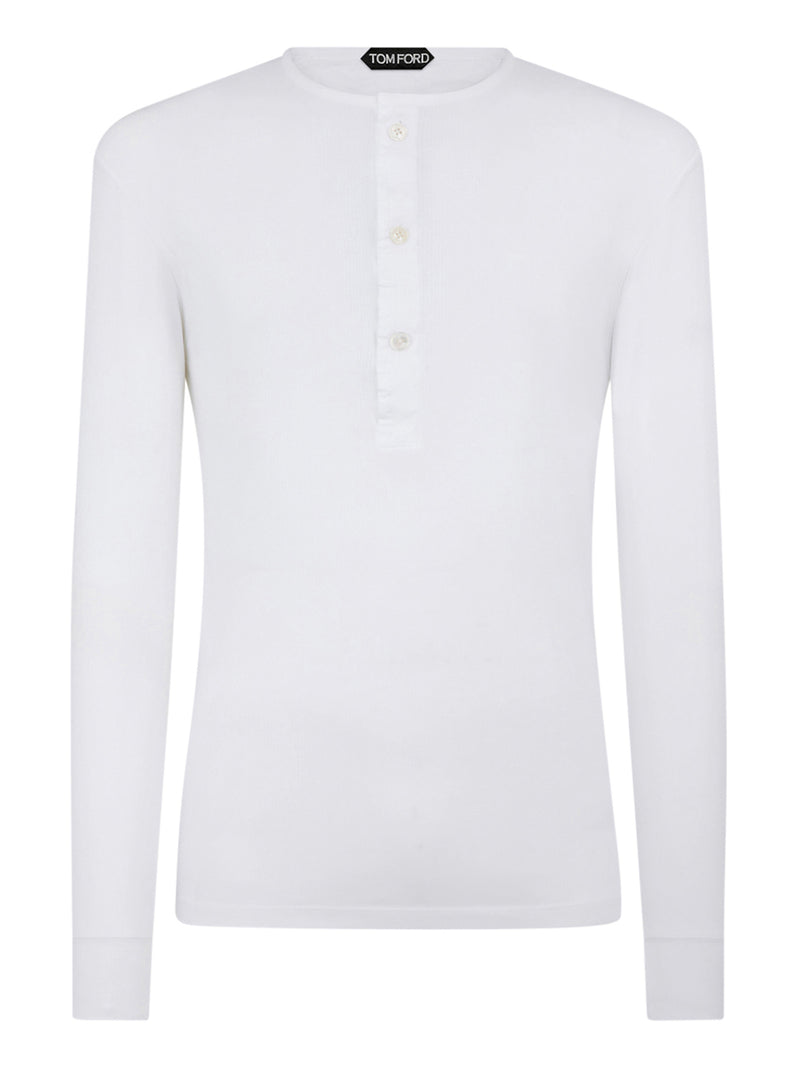 T-SHIRT HENLEY IN COTONE
