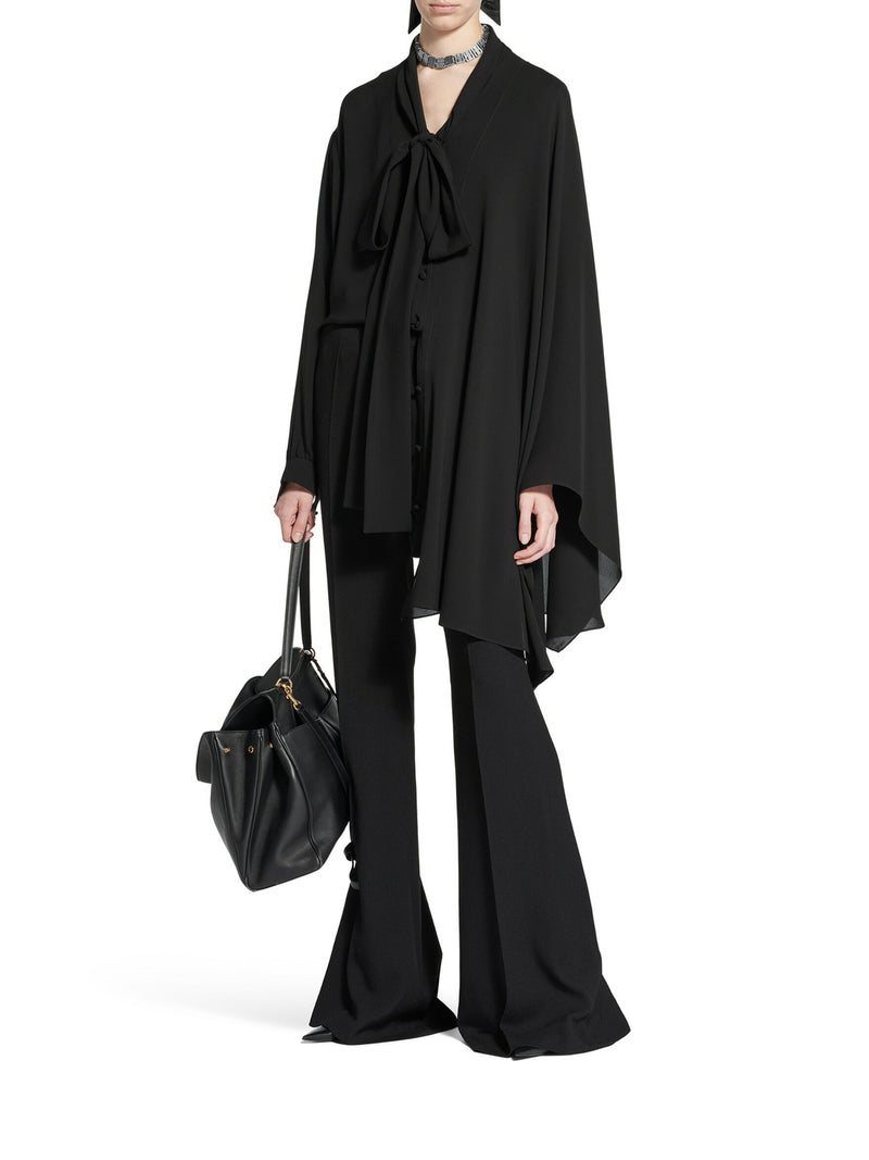 BLUSA IN SETA CON FOULARD