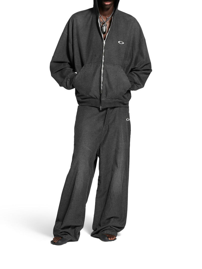 FELPA CON CAPPUCCIO TROMPE L`OEIL