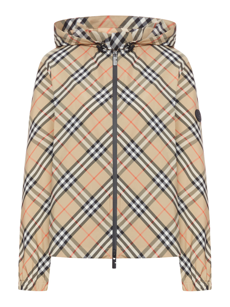 GIACCA CHECK CON CAPPUCCIO