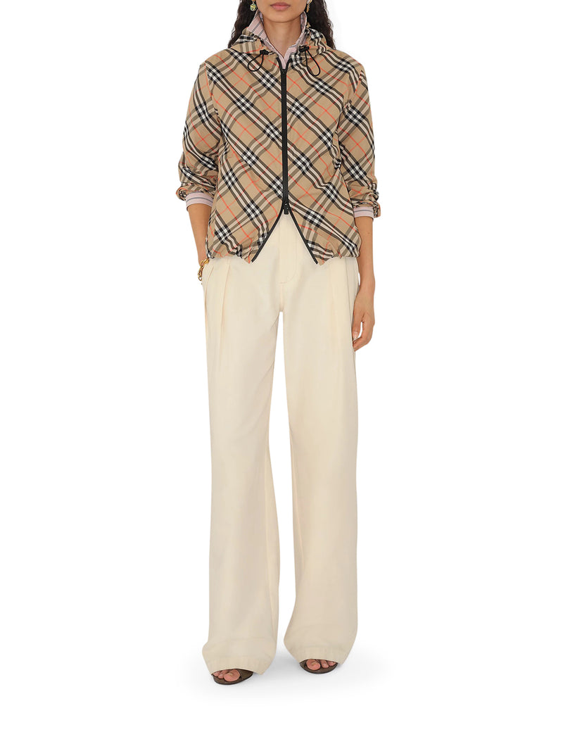 GIACCA CHECK CON CAPPUCCIO