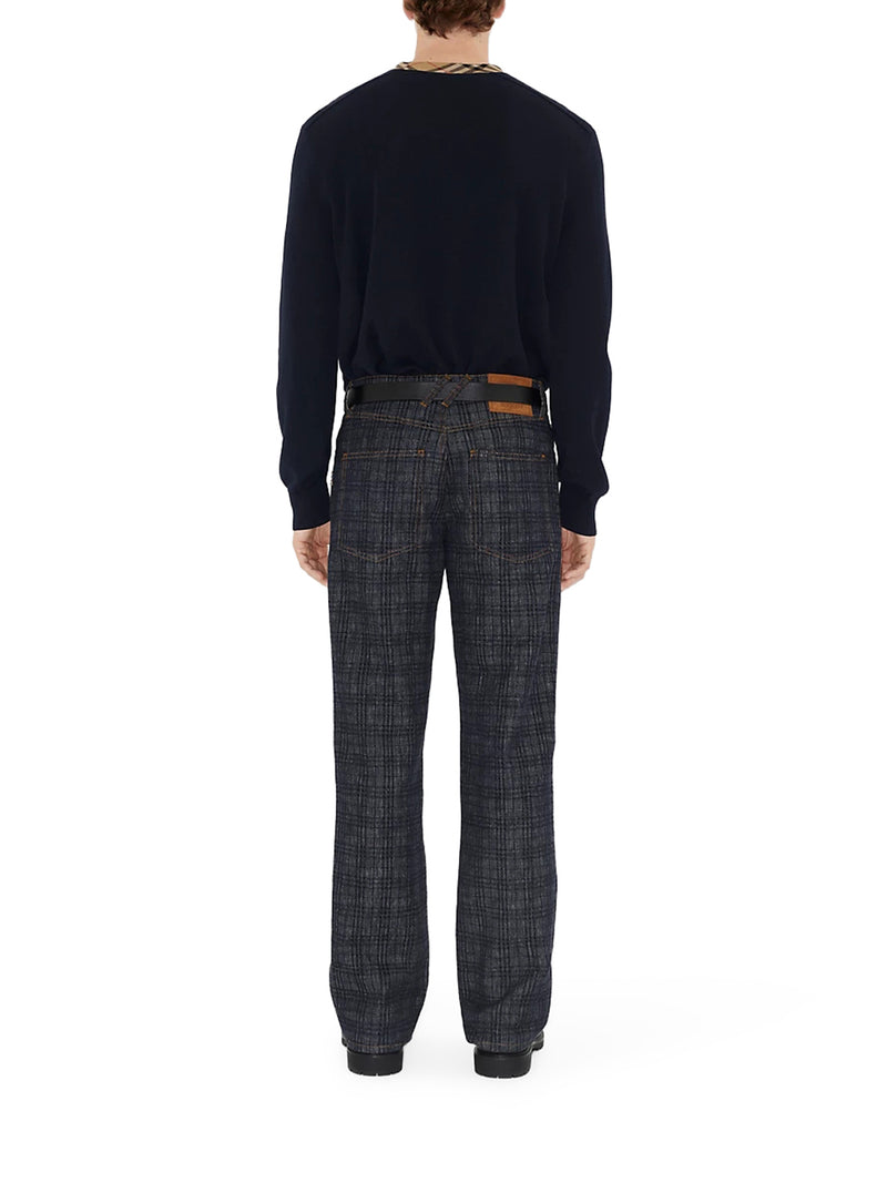 PULLOVER IN LANA CON FINITURE CHECK