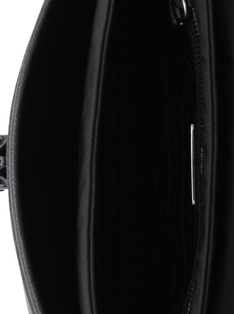 BORSA A TRACOLLA IN RE-NYLON E SAFFIANO