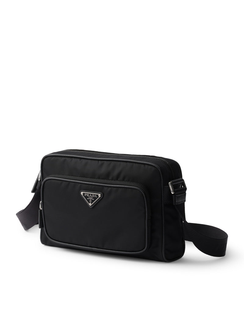 BORSA A TRACOLLA SMALL IN RE-NYLON E SAFFIANO