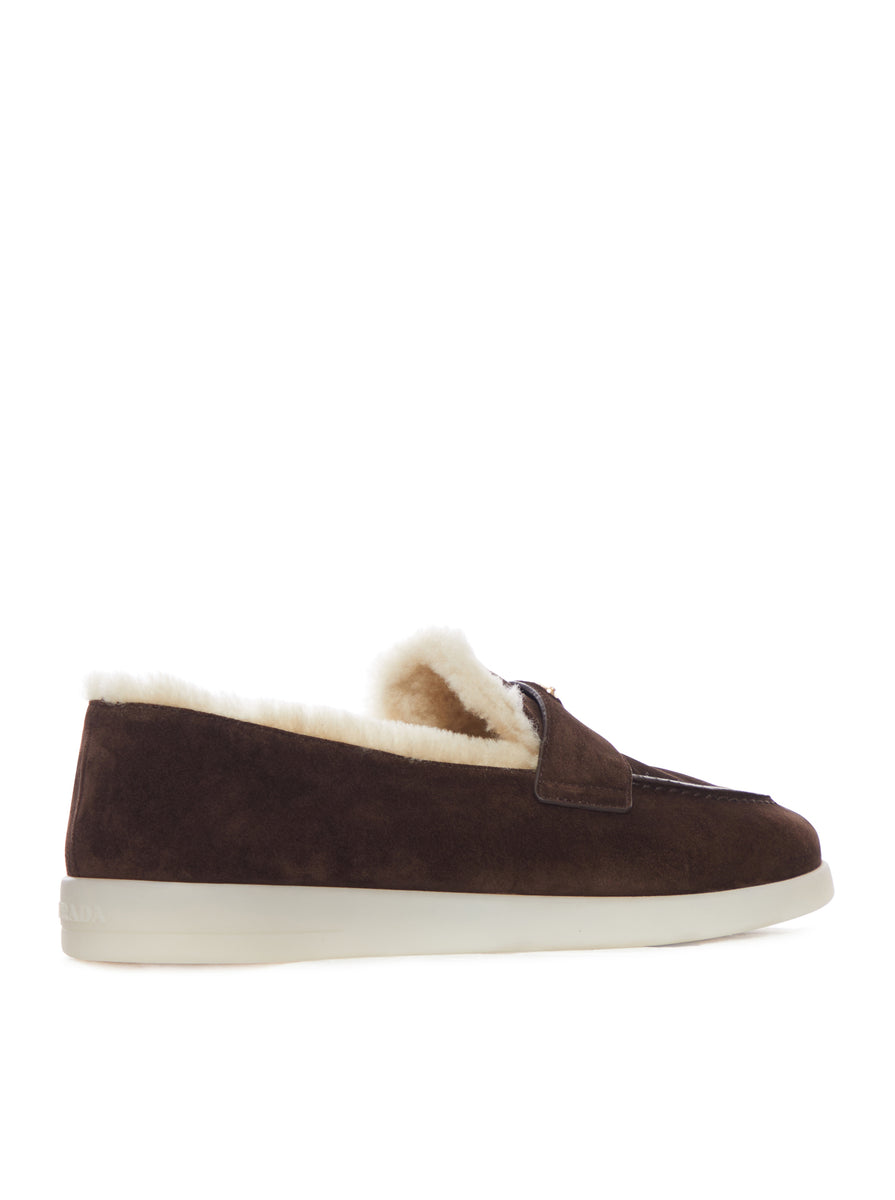 mocassino camoscio blu con fiocchetto - Sorelle Perego Meda