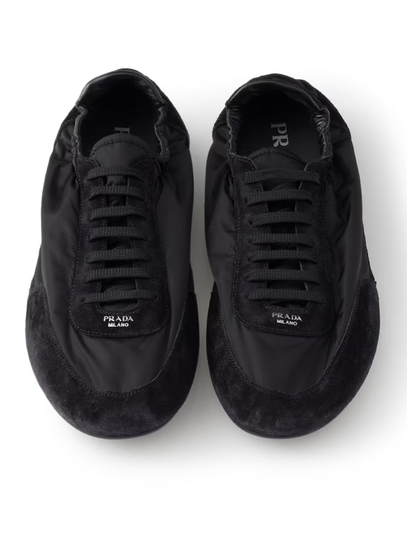 SNEAKERS COLLAPSE IN RE-NYLON E PELLE SCAMOSCIATA