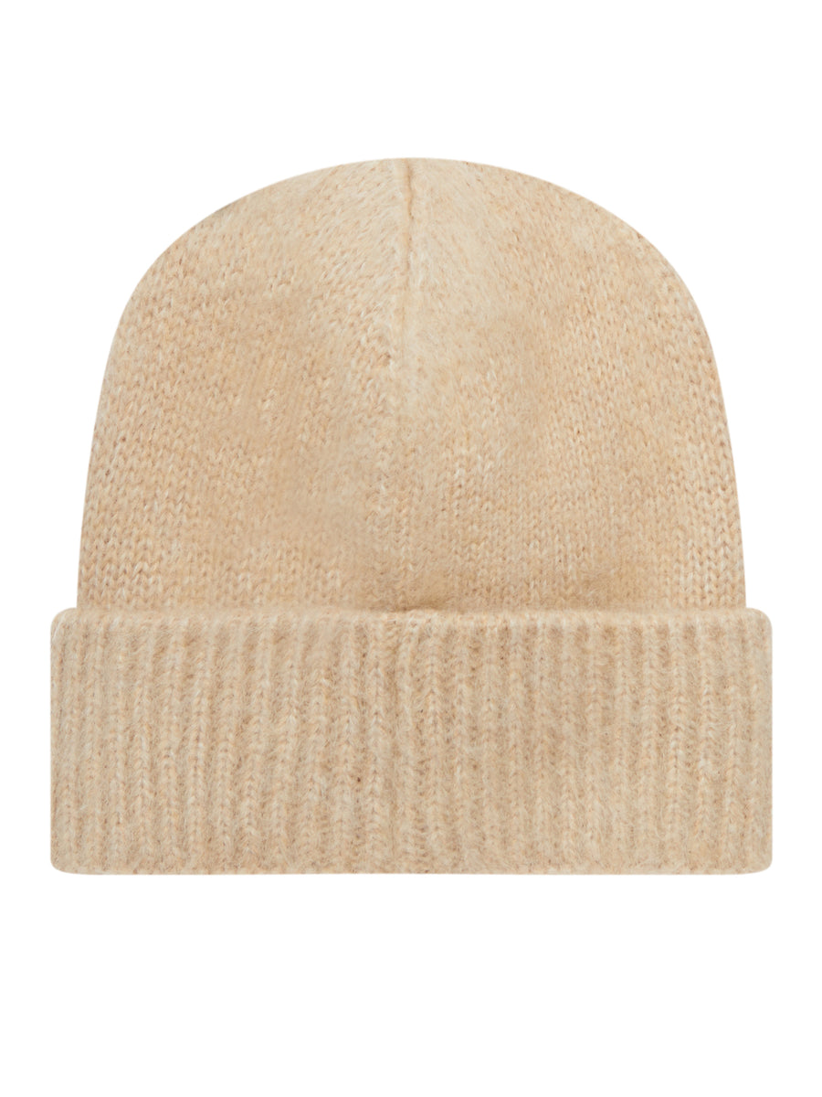 Cappello con Logo su Risvolto / Beige