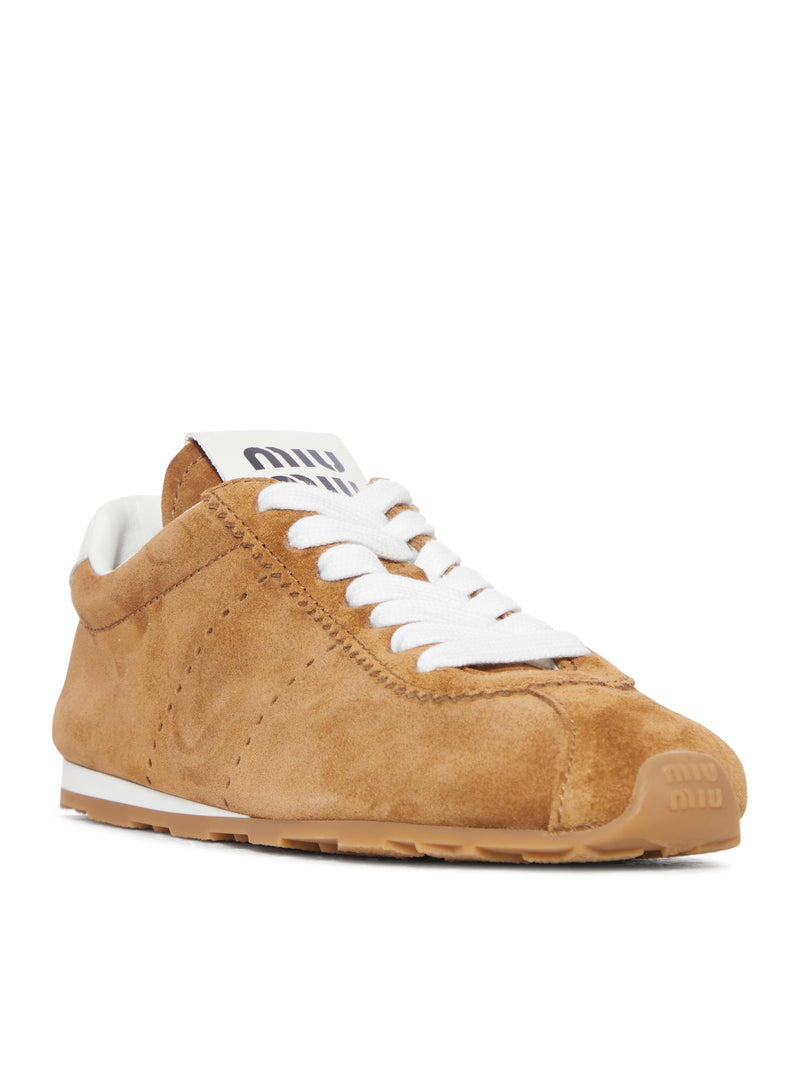 SNEAKERS PLUME IN PELLE SCAMOSCIATA