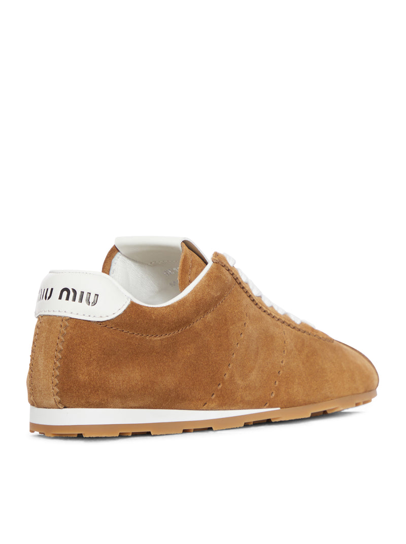 SNEAKERS PLUME IN PELLE SCAMOSCIATA