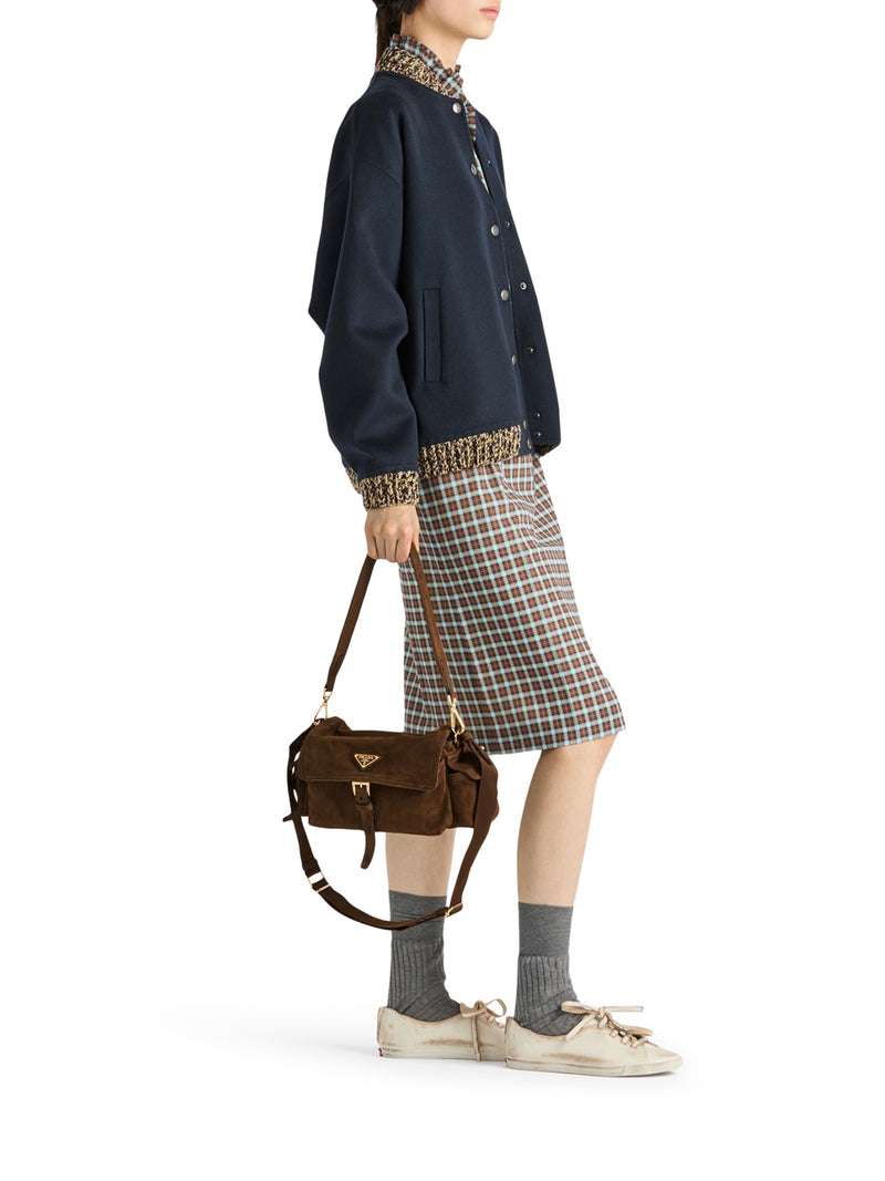 BORSA A SPALLA EXPLORE MEDIUM IN PELLE SCAMOSCIATA